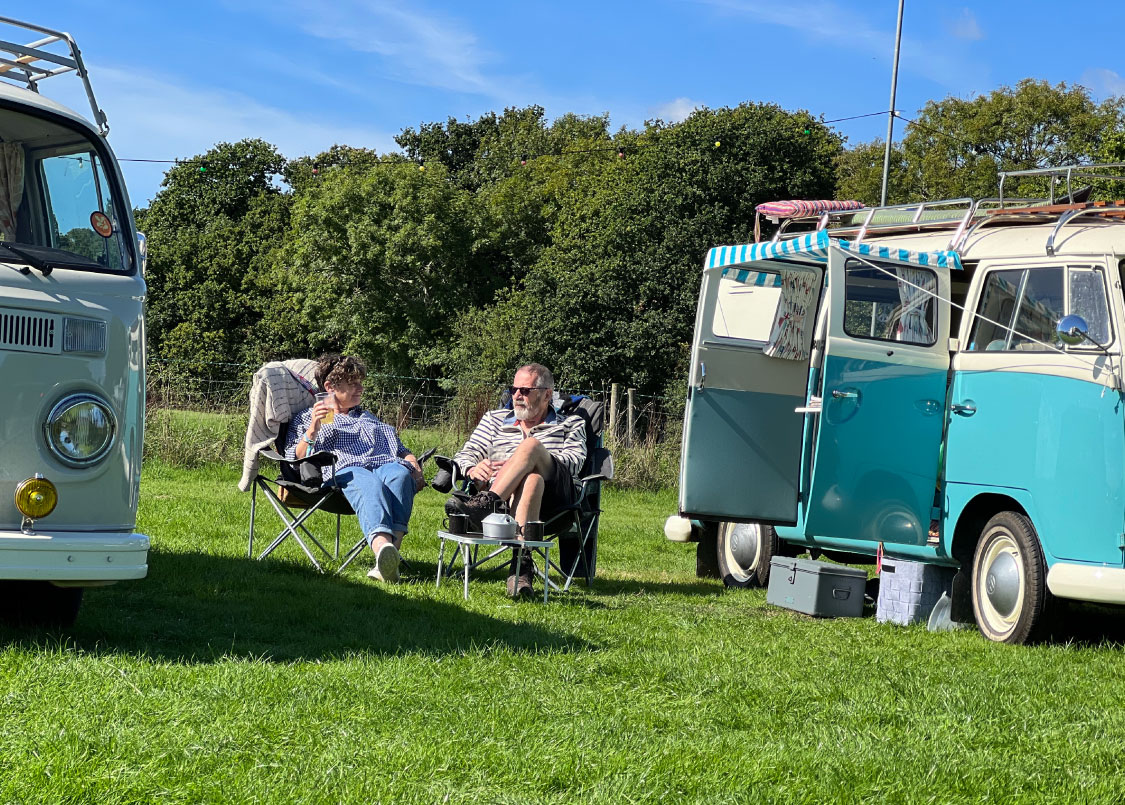 Relaxing in the countryside farm surroundings