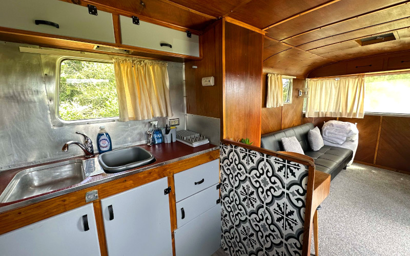 Bing has a central kitchenette with double sink